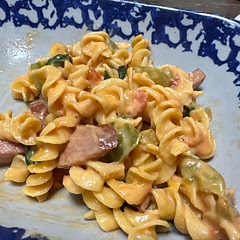 I added a diced bell pepper when I fried the sausage and spinach at the very end. Super yummy!