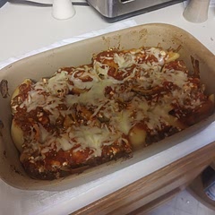 Prep time closer to an hour. Didn't have Ricotta, so I used Cottage Cheese. Added a couple drops of hot sauce to meat mixture..just enough for more flavor.
Very good! Will make .