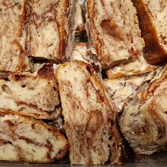The recipe is easy to follow and makes a beautifully sweet, soft, and airy focaccia.  I love the cinnamon marbling within, and the cinnamon glaze finishes off this great recipe. I recommend this recipe for anyone who wants to try a sweet alternative to the standard focaccia recipe.