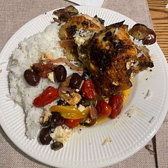 This dish came out awesome. I added in mushrooms and probably did a little more lemon juice and garlic than what the recipe called for. I served it over plain white rice.