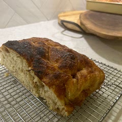 Most of it was consumed before a photo was taken. It was amazing. It will be on repeat for a bit. Next up will be the chocolate focaccia. Thank you