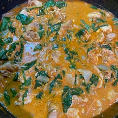 I also doubled the paste and added curry powder and more ginger powder. Served over rice.