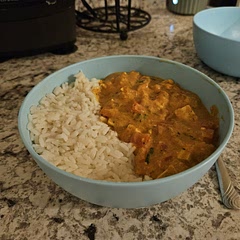 It's very filling, but it definitely feels like it's missing some spices. Maybe some paprika or cayenne for a kick? I also like my curry a little sweeter, so I added some sugar.
That aside, it is very good! Thank you for sharing.