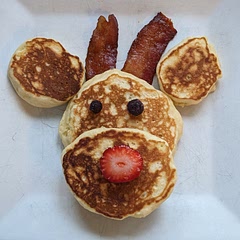 Really nice. I haven't heard my husband make so many happy noises while eating for a while.
I made a double batch and I got 6 full reindeer and an extra head.