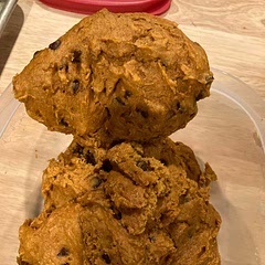 Everyone loves these. The texture is different than a normal cookie, very soft.  I just used a fork not a scoop so I don’t think it’ll make as much as it says unless you measure.