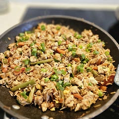 Was still a bit bland. So added oyster, soy and honey mix to taste at the end 2 mins before finishing.
