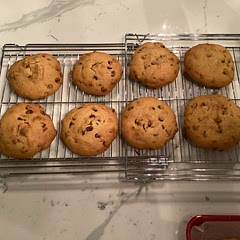 These cookies turned out perfect! It yields 12 but I did 16 and they’re still huge.