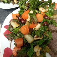This was lovely with roast beef but keep an eye on the kale as the full 15 minutes in the oven may result in it burning to a crisp 