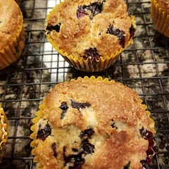 These are delicious and super simple to make.  I used paper muffin cups and they come out nicely.  These baked with a gentle crust on top too.  I will definitely make these again.