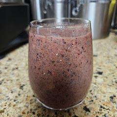 I modified it slightly by using a berry mix from a warehouse club that contained kale and spinach. My kids loved it! 