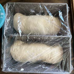 made it into two small loaves! easy way to use up that discard!