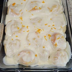 Accidentally used cream cheese inside 😕  but turned out great with cream cheese Glaze too. 