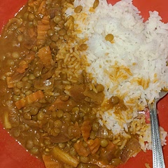 This recipe is average 5/10. I dont know if it's because I used regular lentils that I boiled instead of a canned one but yeah, I don't think I'll make this again.