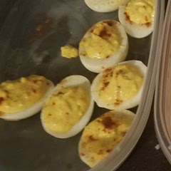 A perfect recipe! I add baking soda to the water to help with getting the shells off--forgot to take a picture of the plain hard boiled but this is a pic of the deviled eggs I used the hard boiled ones for!