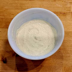 This is a healthy alternative to store bought blue cheese, very creamy and thick.