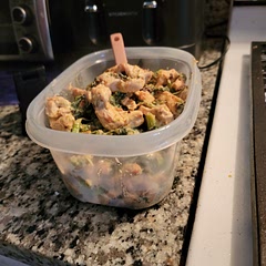 I messed up a bit by not cutting up the vegetables before cooking but I was able to get it made with lower heat and it didn't get burned.