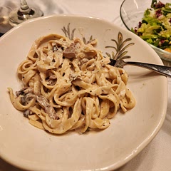 I reduced the amount of mushrooms. It really takes a while for the wine to simmer off. Also, it takes longer than the 2 minutes the recipe listed to simmer the broth/cream to get it to a good thickness. 