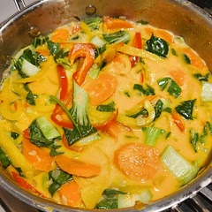 This was good and easy to make. Moving forward, I probably won't add the water. It didn't need it. I used spinch and bok choi to replace the kale. I didn't add sugar - not sure it needed it.