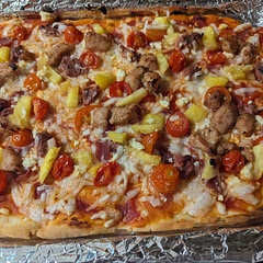 Pretty tasty. I needed to add a bit more water though since it was too dry after rising. Makes about 2 meals for two people!