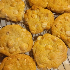 New favorite cookie recipe! I did 1/2 of the dough with white chocolate and macadamia nuts, and the other 1/2 of the dough with chocolate chips 😁