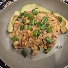 I wouldn't say I had "cheeseburger " flavor but it was pretty good! I used Ground turkey instead and also added more seasonings after reading the comments. Had avocados so added those at the end as well. The one pot cooking is very nice though! 
