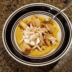 Added an extra cube of chicken boullin and topped with a scoop of sour cream.  It was delicious. 