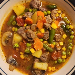Excellent!  Used instant pot. Used 1c red wine to deglaze instead of broth.  Added 8oz sliced mushrooms before pressure and 1c frozen corn with green beans and peas. 