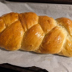 Wow, perfect. I used this thing called quick-rise instant yeast, and for this recipe it worked great. We may have eaten one of the loaves for dinner, the three of us.