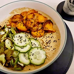 Not sure what the cucumber adds to the dish 🤔 🤷🏻‍♀️ The rest I'd definitely put on my go-to weekly rotation and just add another cooked vegetable....maybe steamed broccoli 🥦 