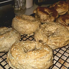 Even my roommate loved the sesame Bagels. Would not recommend cinnamon as a topping. It burned in the toaster and did not taste good.