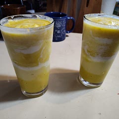 Added yogurt and ginger honey. Omg it's the best smoothie I've ever made.