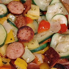 Will cook again! Was a favorite of everyone! Kids included! Used kielbasa and Cheddar jalapeños sausage. 