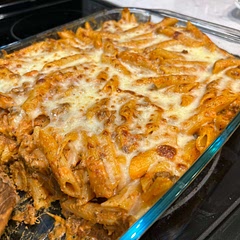 It was so yummy!! I used half Italian sausage and half venison. Accidentally used garden combo tomato sauce so I added only 8 ounces of crushed tomatoes. Decided to broil the top without the aluminum foil to brown the cheese a bit.