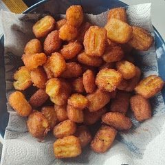 Used the deep fryer. Sooo crispy! Plain but good with sauce. I think next time should make larger sized pillows with a bit less frying time