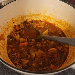 I followed the recipe as is but I use a little more than 1 lb of meat and I didn't measure out 4 cups of cabbage. I just cut a cabbage in half and chopped it up. Still worked out great and tastes great. We're putting this in our personal cookbook.