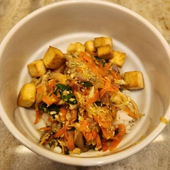 This was good. Very easy to make. I used peach chutney instead (that's all I had). I also added in spinach. I added more soy sauce. Served this with rice and added crispy tofu. 