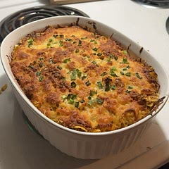 I changed my recipe up a little bit and did ranch seasoning instead of taco seasoning and cool ranch Doritos instead of nacho Doritos! It was delicious & a huge hit with my coworkers!