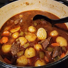 Followed the recipe exactly. Really good.  I would prefer the broth be thicker, and potatoes a little more cooked, but otherwise excellent.