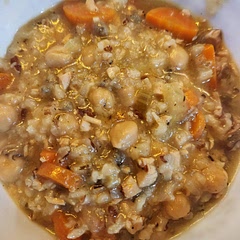 Good flavor. Needs pepper. Could use a little more rice, and it was thick, so more broth next time. 