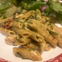 It was absolutely delicious! I will definitely make again. I used frozen spinach with no issues. Next time I'll try also adding mushrooms, I bet it would taste nice.