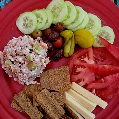 Great flavor! Doubled the recipe, used cottage cheese, and added green olives and capers. Perfect for a healthy lunch 😋 