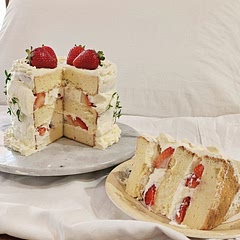 For me, using cream that had been whipped till stiff peaks formed was easier to decorate the outside than the soft peaks. Loved making this cake and would do it again in a heartbeat 
