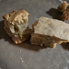 Worst banana bread I have ever had. I was skeptical when it said no butter. Taste like flour!