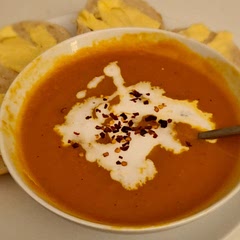 I added carrot to make up the amount of squash/sweet potato. I also added about 100ml more stock as I was afraid the vegetables weren't covered enough with the liquid in the slow cooker.  It turned out great.