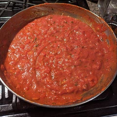 I doubled the recipe and added ½ tsp Italian seasoning. Simmered about 30 mins. It turned out so tasty! I did use SMT crushed tomatoes as recommended 👌 I will definitely make it again in the future