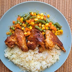 I baked the wings in a owen cooking bag, this way my chicken didn't dry out, and also it was cripsy
