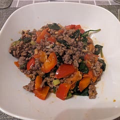 Used fresh basil instead of dried oregano and pine nuts instead of feta due to dietary restrictions. Used less spinach thought it was lot but it could have some more 