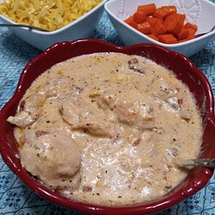 Excellent.  Added a half cup more cream and a bit of flour to thicken the sauce. Used cut up chicken thighs because I was short on time.  This recipe will be saved!