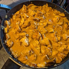 I left out the peppers. It smells and tastes so nice. There's a lot of butter in it though, so it's not suitable for me with already high cholesterol. But my family will love this.