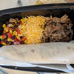 This is carnitas and black bean and corn salsa.